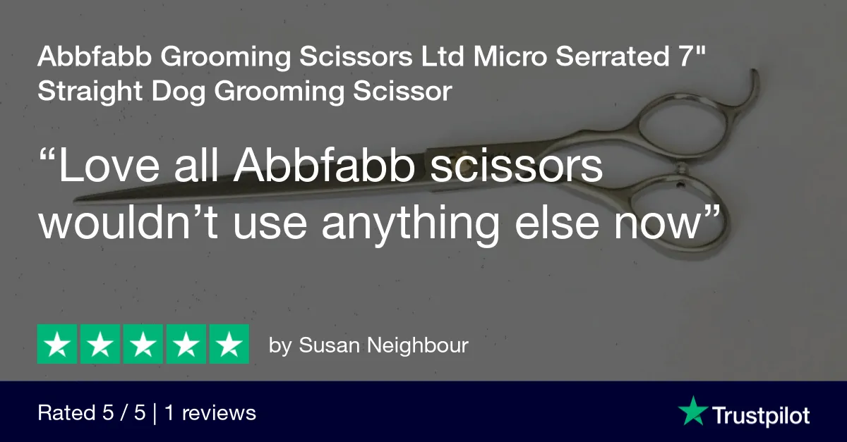 Abbfabb Grooming Scissors Ltd Micro Serrated 7" Straight Dog Grooming Scissor