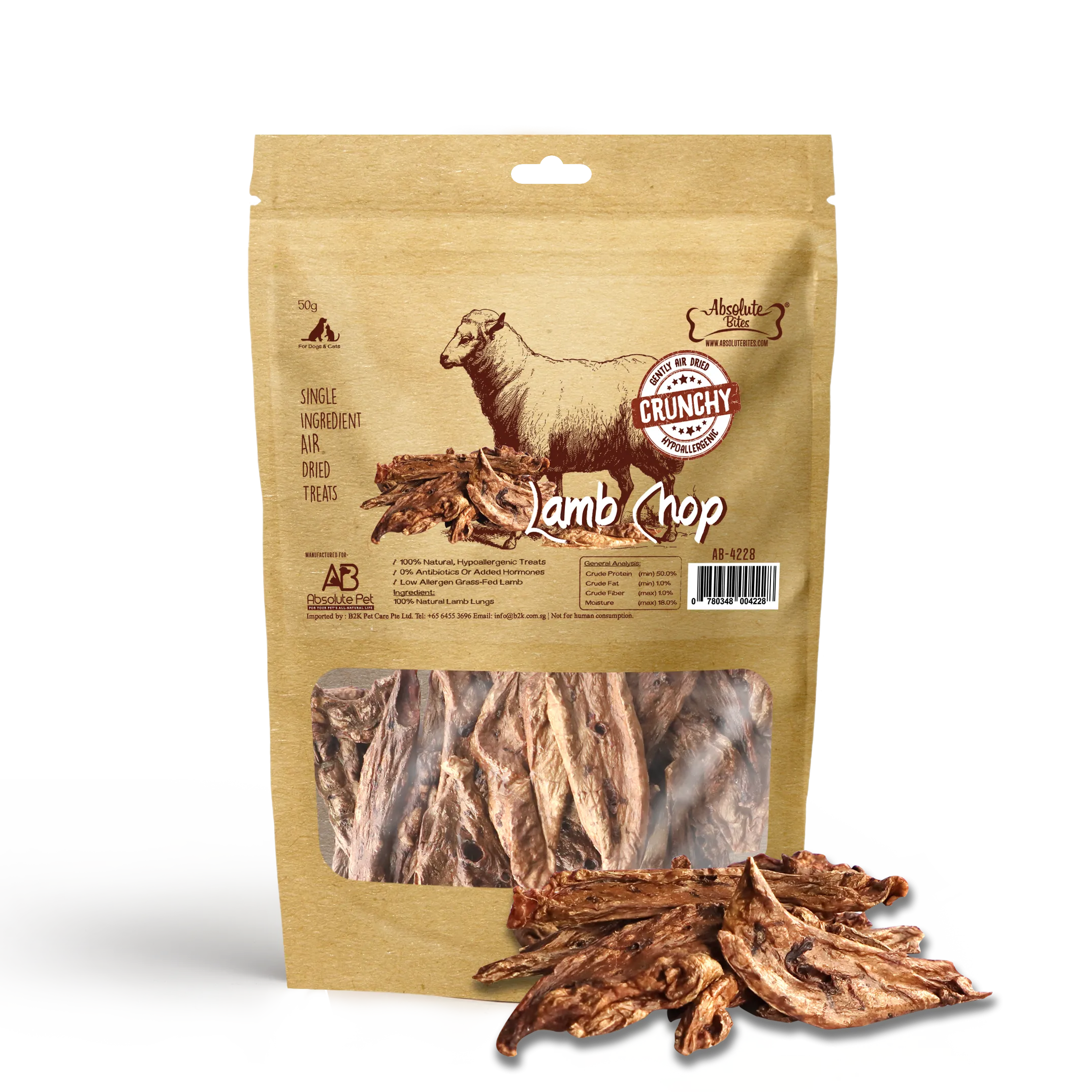 Absolute Bites Air-Dried Lamb Chop 50g