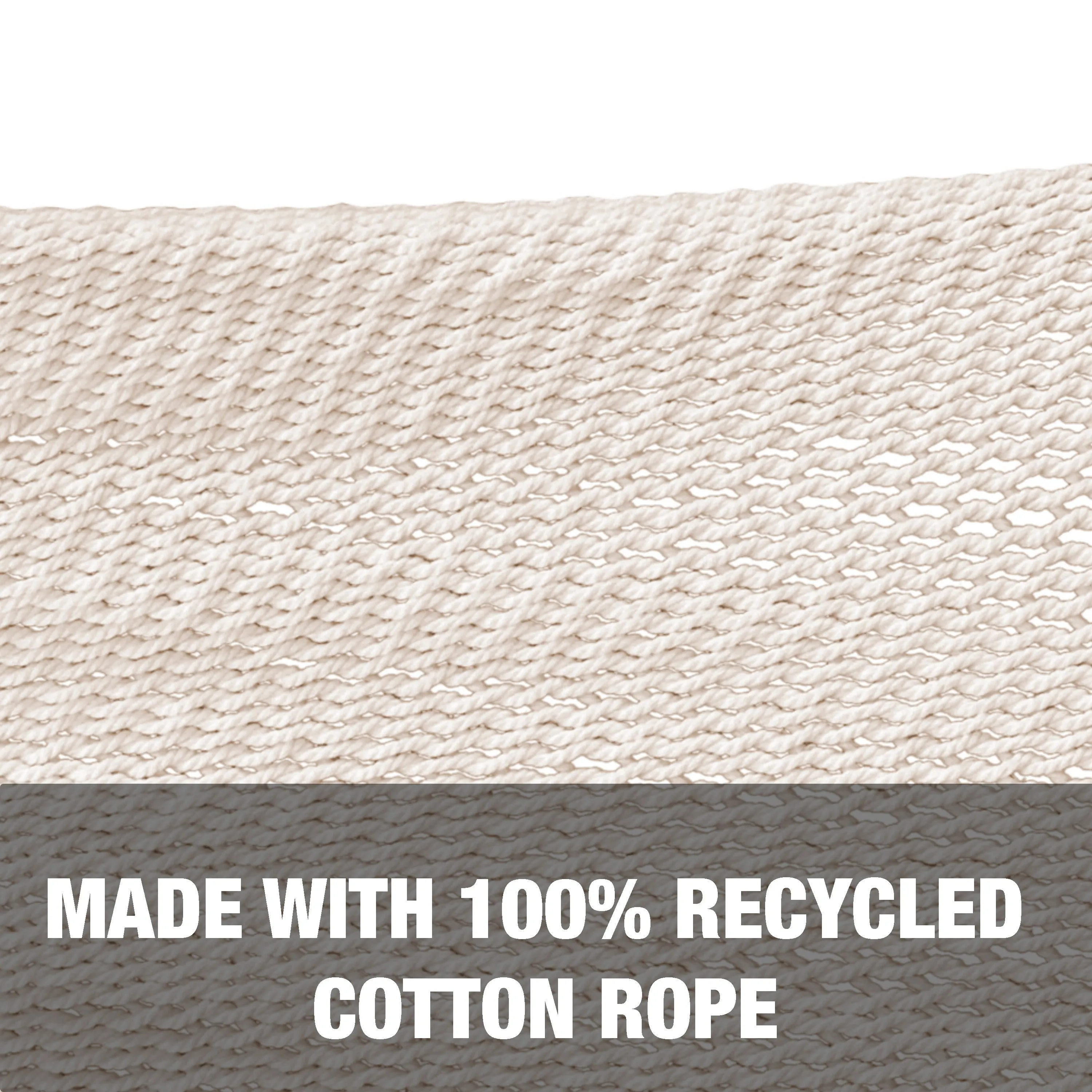 Brazilian Style Oversized Rope Hammock w/ Hanging Hardware | 60-in. Wide | 450 Lb. Capacity