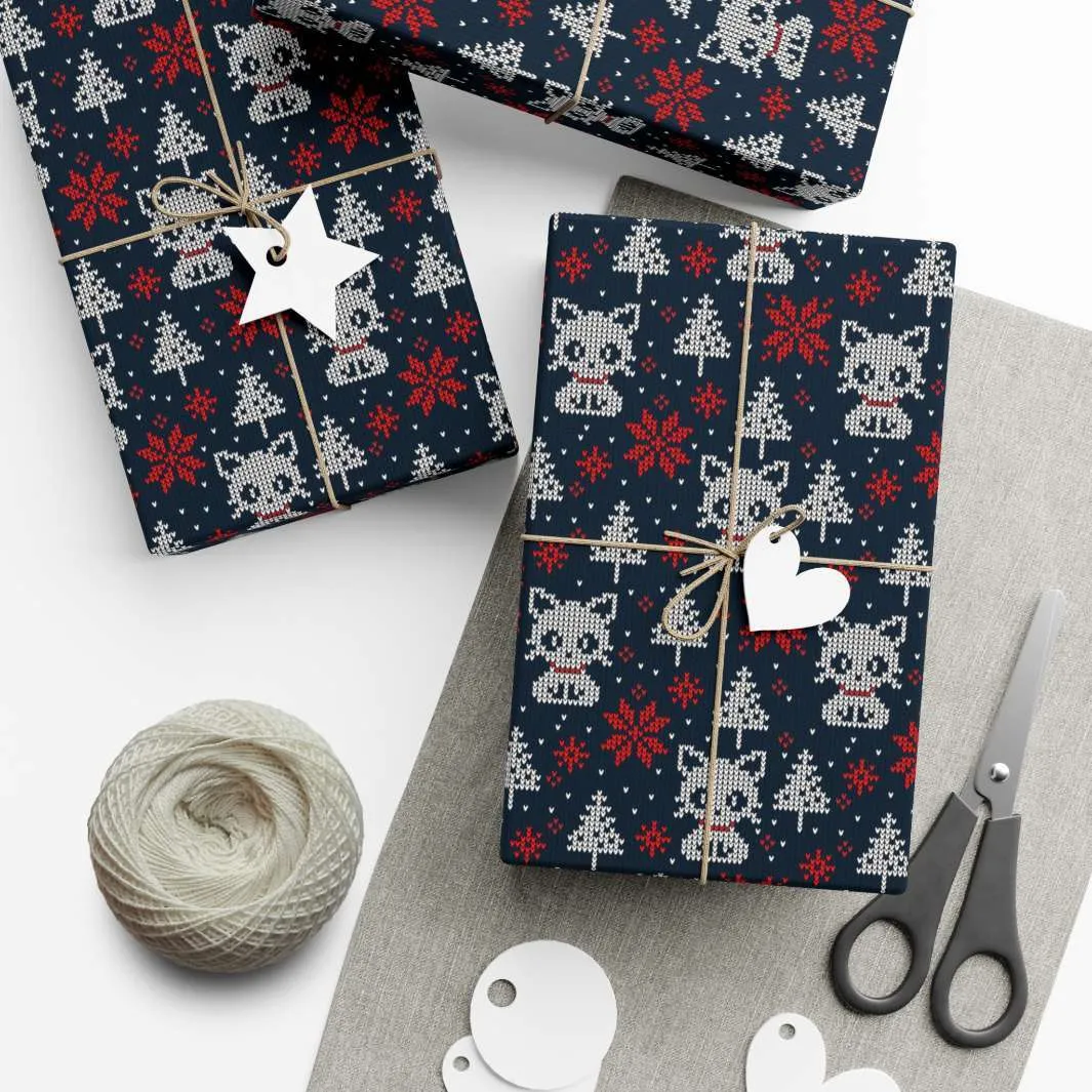 Christmas Sweater Cat Gift Wrap