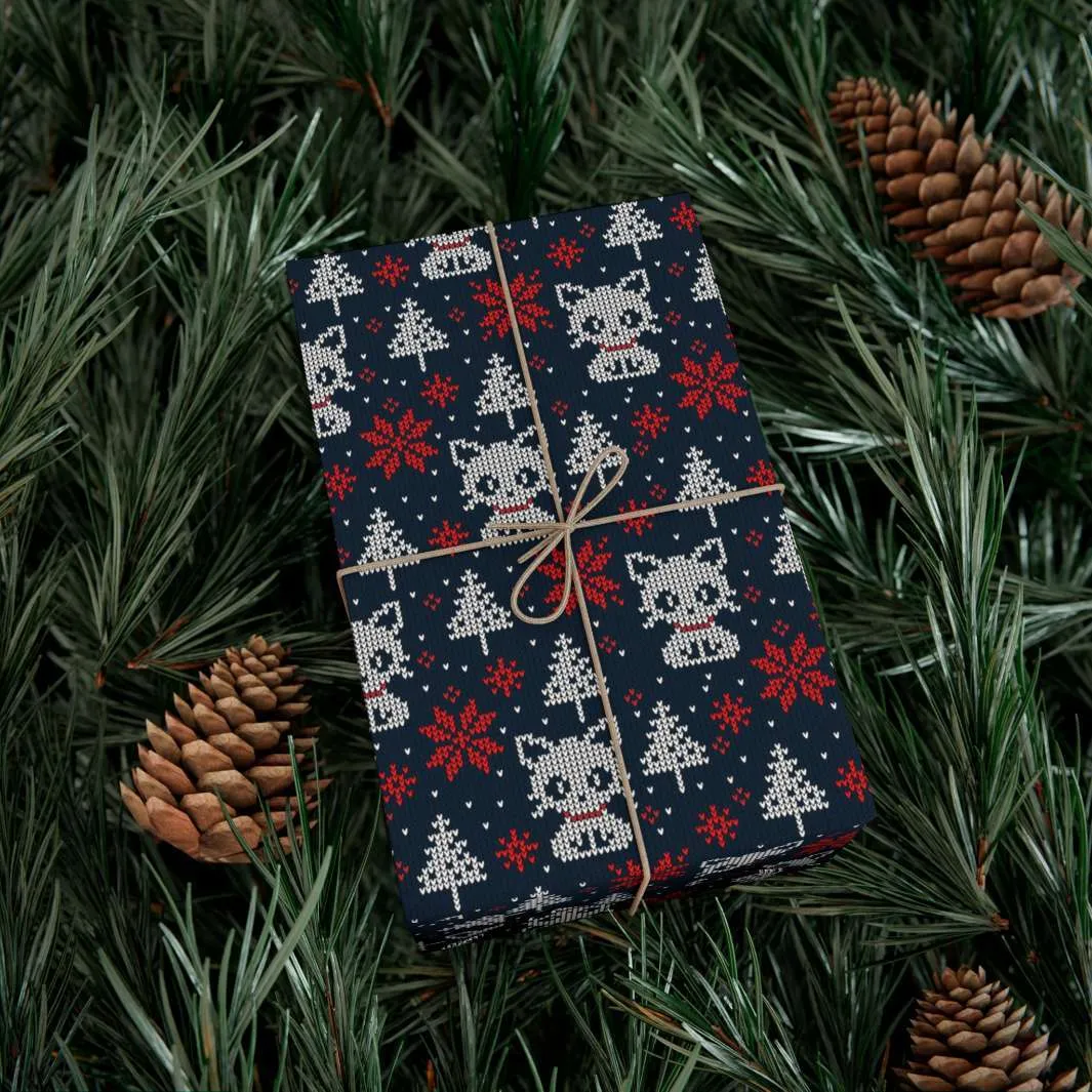 Christmas Sweater Cat Gift Wrap