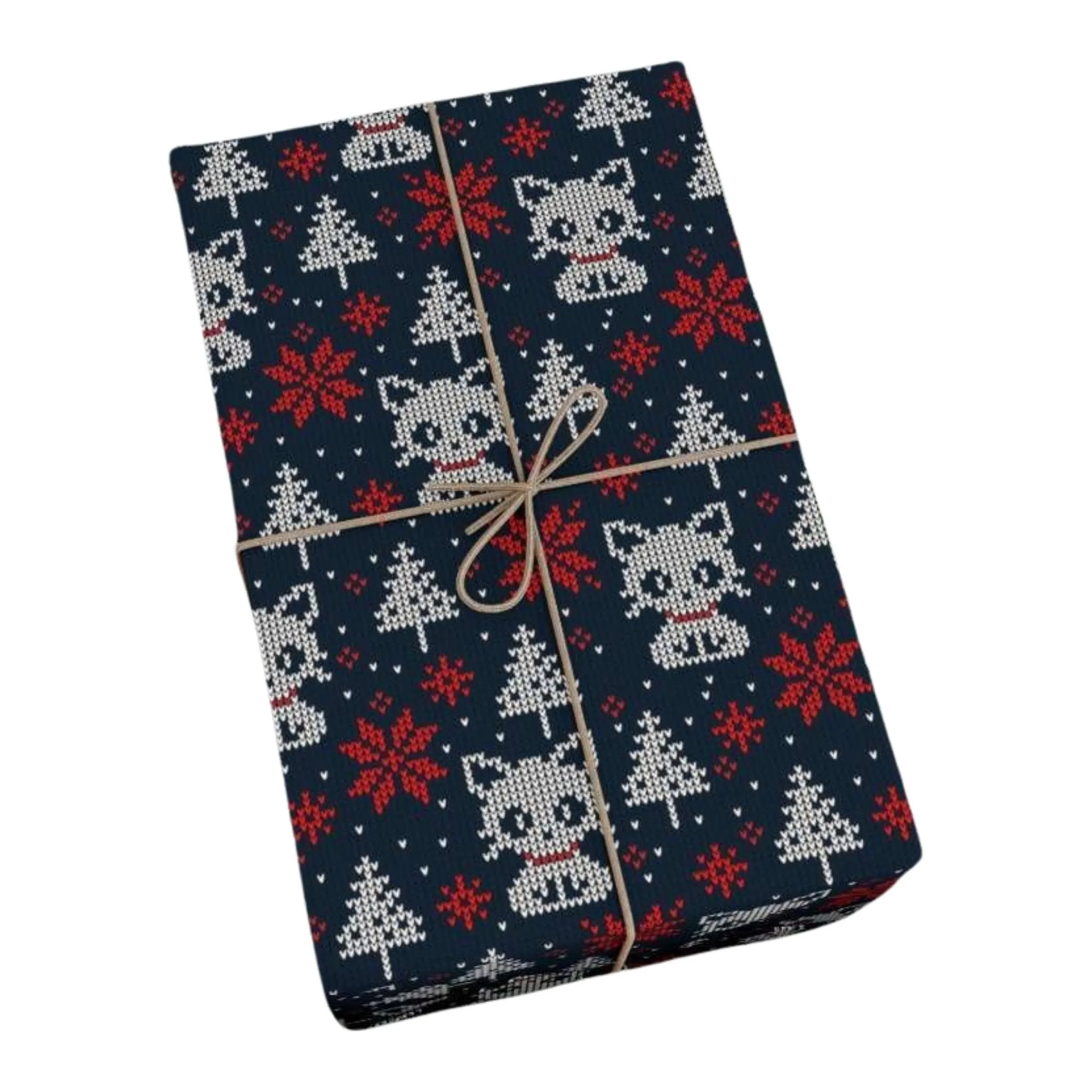 Christmas Sweater Cat Gift Wrap