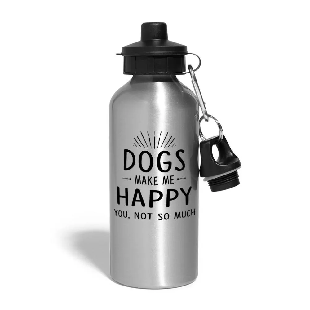 Dogs make me happy 20oz Water Bottle