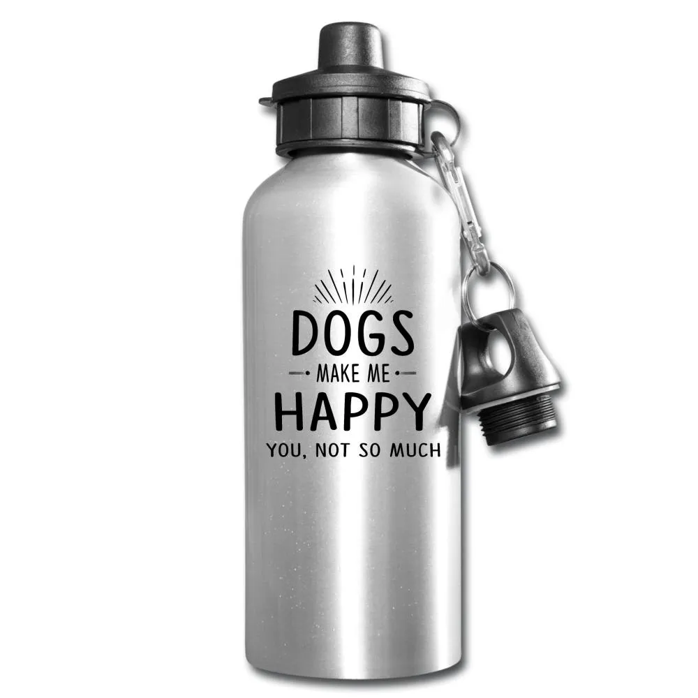 Dogs make me happy 20oz Water Bottle