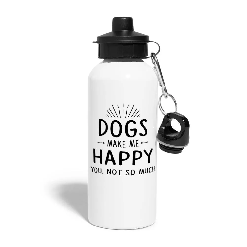 Dogs make me happy 20oz Water Bottle