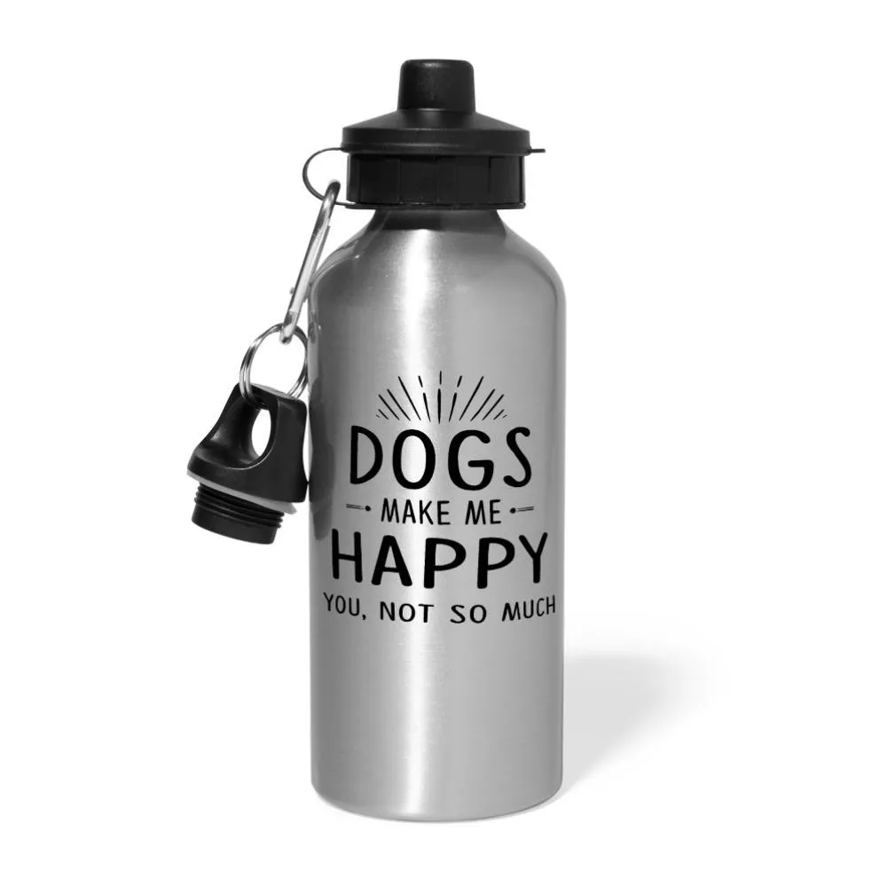 Dogs make me happy 20oz Water Bottle