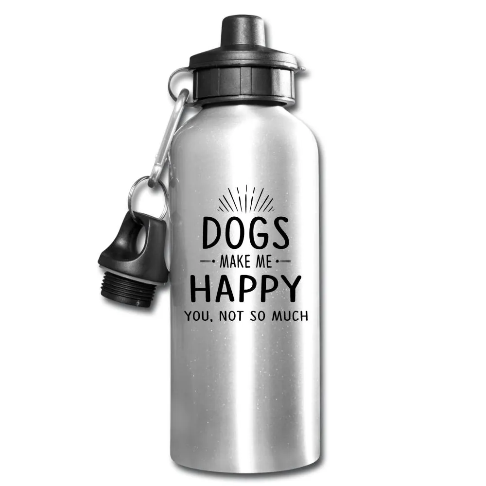 Dogs make me happy 20oz Water Bottle