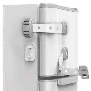 Fridge Locks – 2 Pack Child Proof Adjustable Cabinet Locks with 3M Adhesive for Fridge, Drawers, Oven