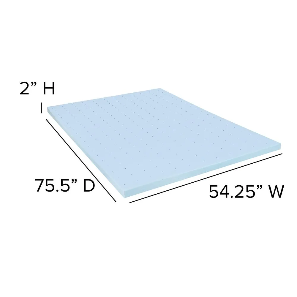 Full 12 Inch Foam Pocket Spring Mattress, 2 inch Gel Memory Foam Topper Bundle