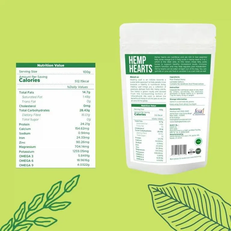 Healing Leaf - Hemp Hearts for Pets (100g)
