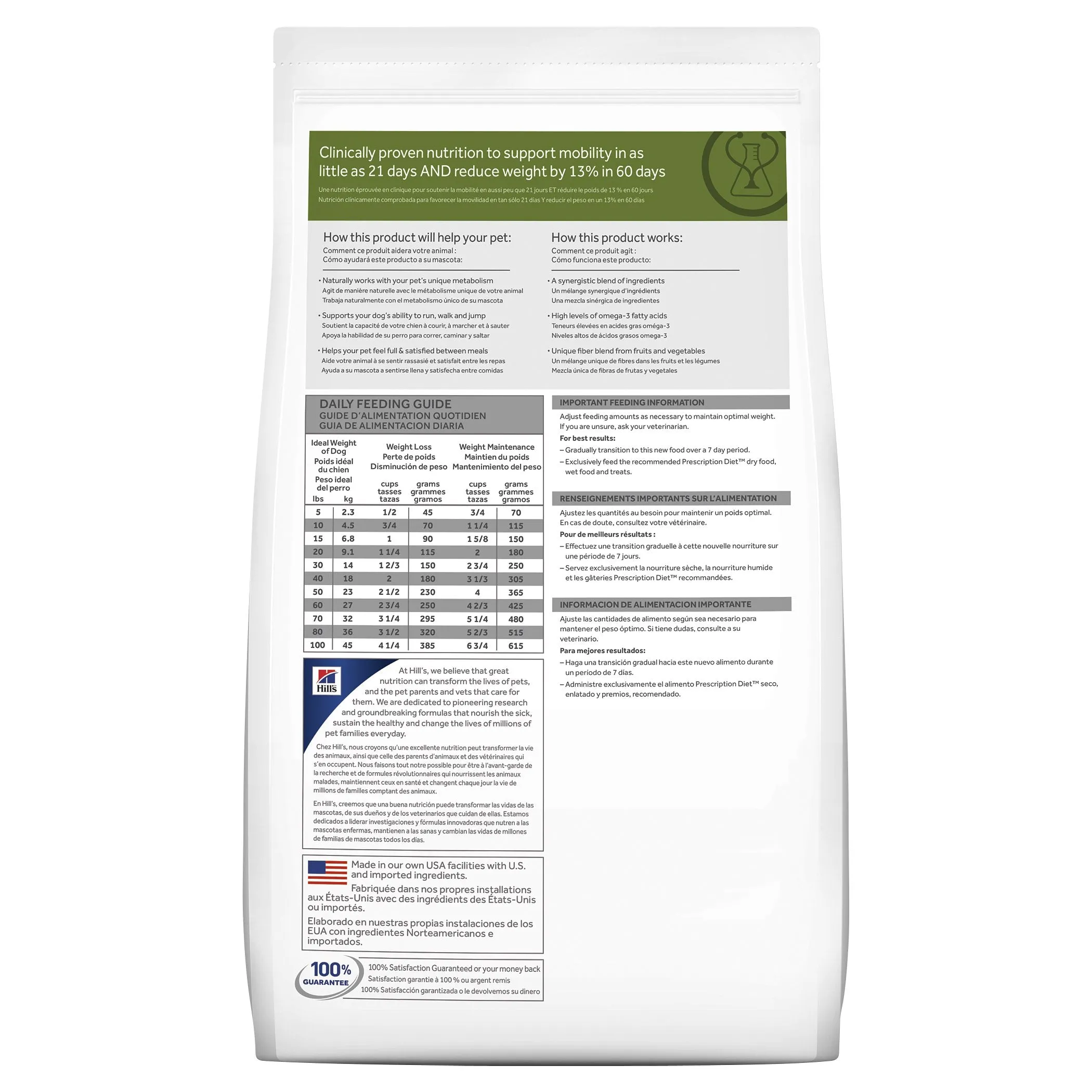Hill's Prescription Diet Metabolic Weight   j/d Mobility Dry Dog Food