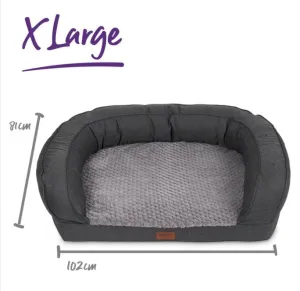 Kazoo Cosy Nook Dog Bed Plush Grey Extra Large * Store Pick Up Or Local Delivery Only *