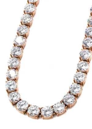 Lab Grown Diamond Tennis Chain / Necklace - 14K Rose Gold