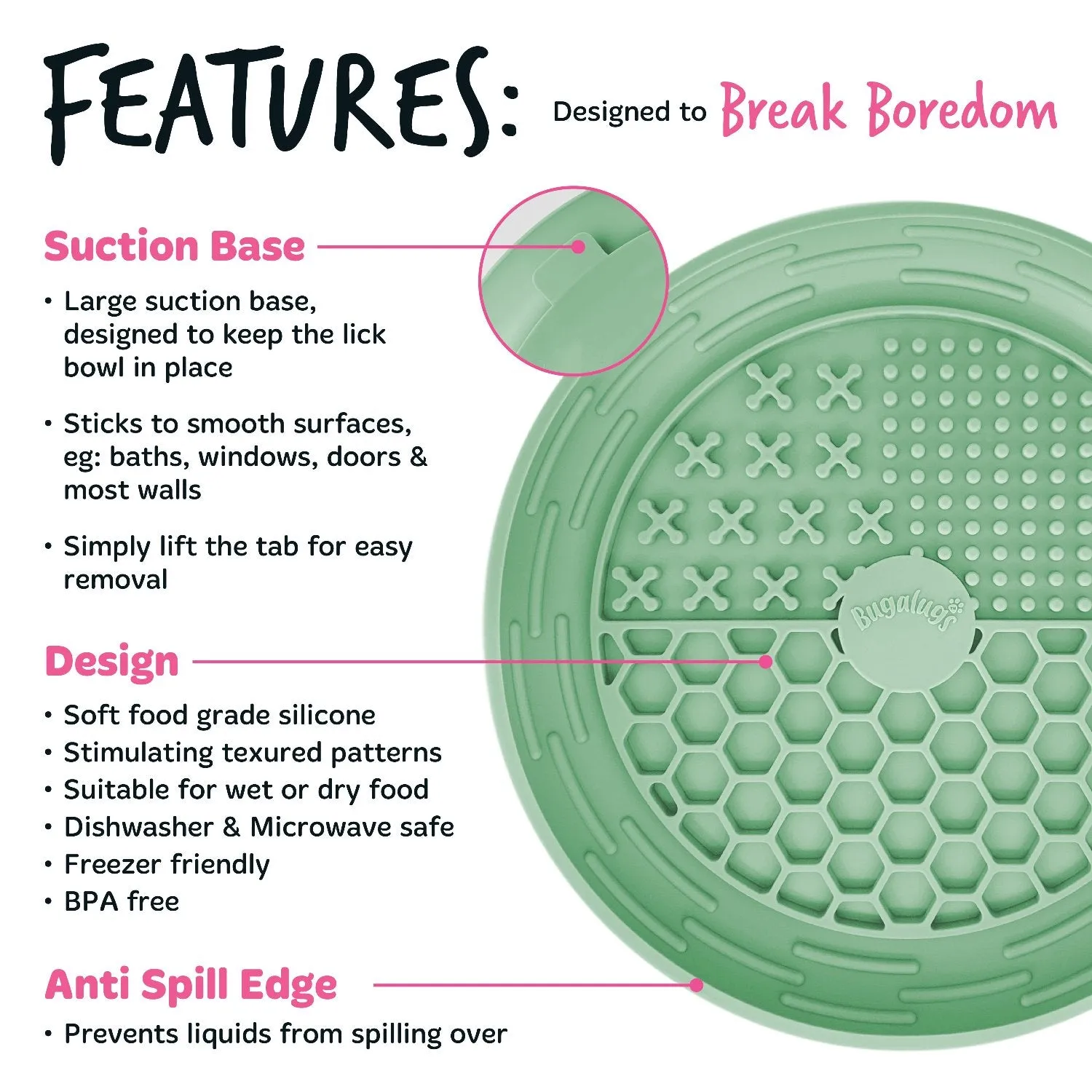 Lick Bowl for Dogs & Cats (Green)