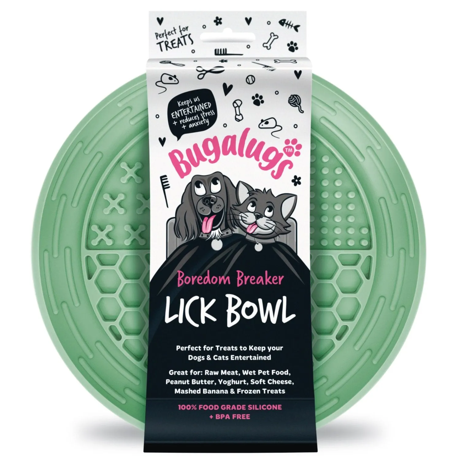Lick Bowl for Dogs & Cats (Green)