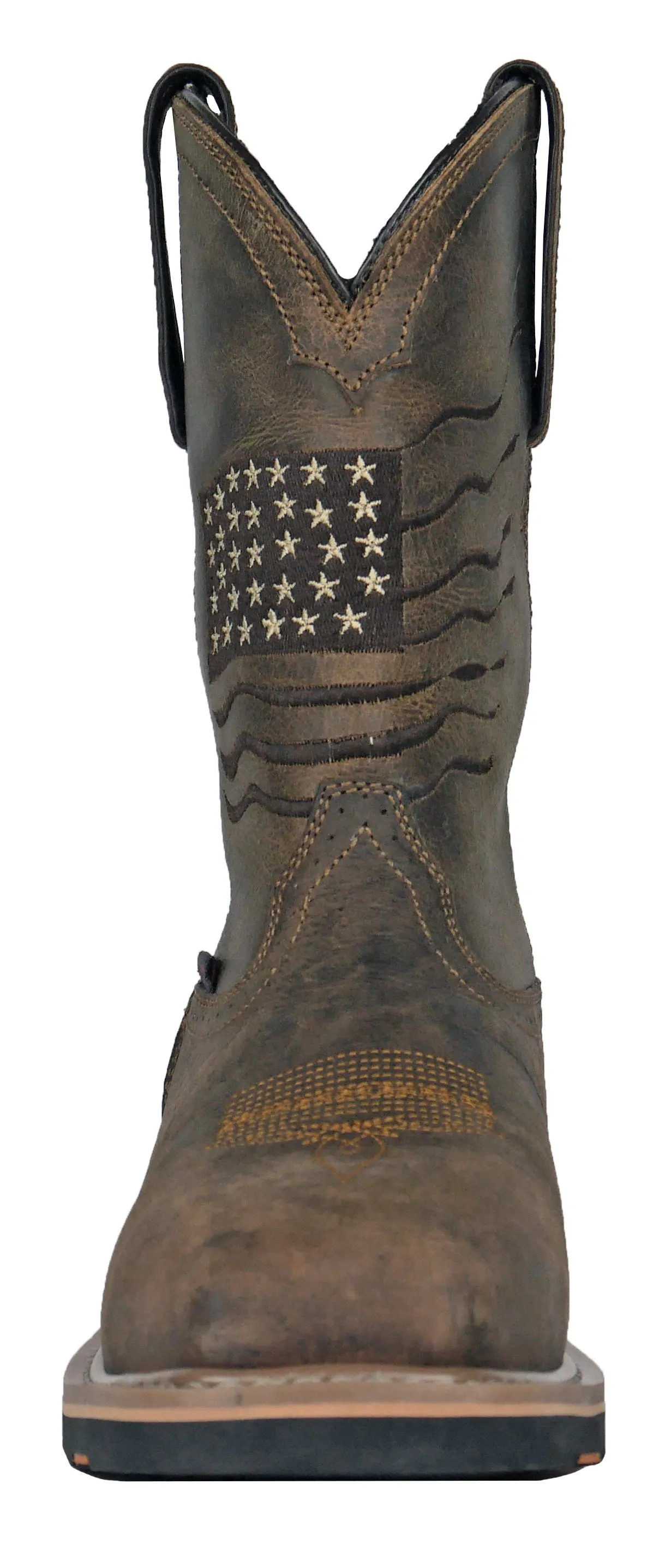 Men's Hoss Rushmore Brown, EH, SR, WP, PR, Pull On Western Soft Toe Boot