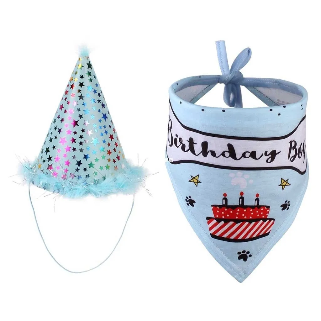 Pet Birthday Party Hat & Towel Set - For Dogs & Cats