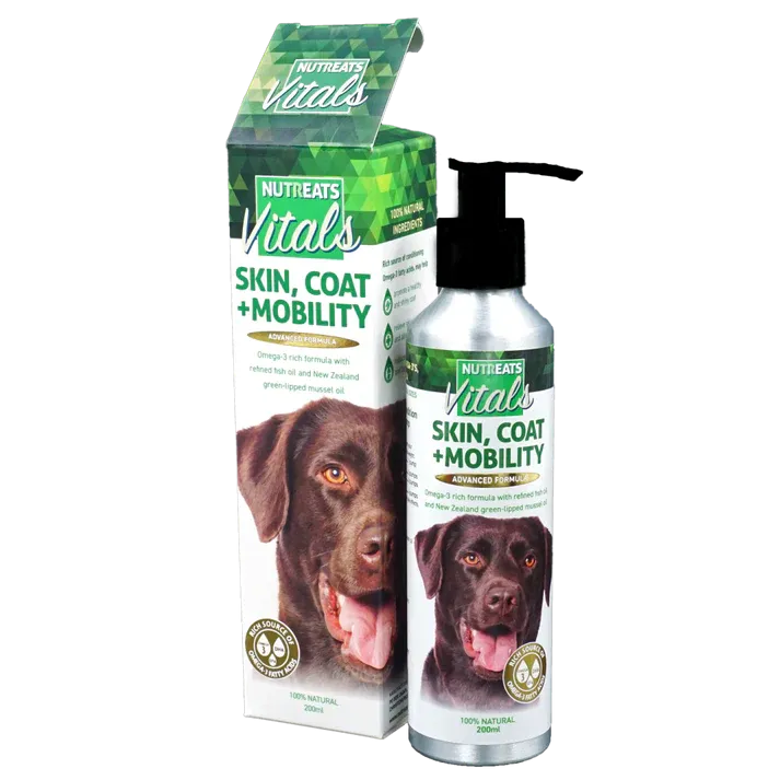 Skin, Coat & Mobility Oil Supplement for Dogs - 200ml Bottle