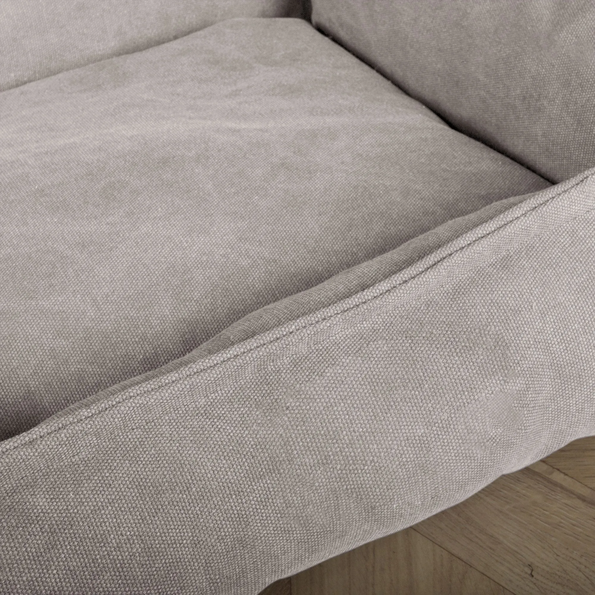 The Crash Pad  - Memory Foam Dog Bed - Stonewashed Denim Pewter