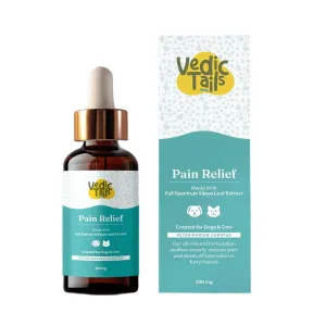 Vedic Tails Pain Relief Oil for Dogs Cats | Vijaya Leaf Extracts -30 ml