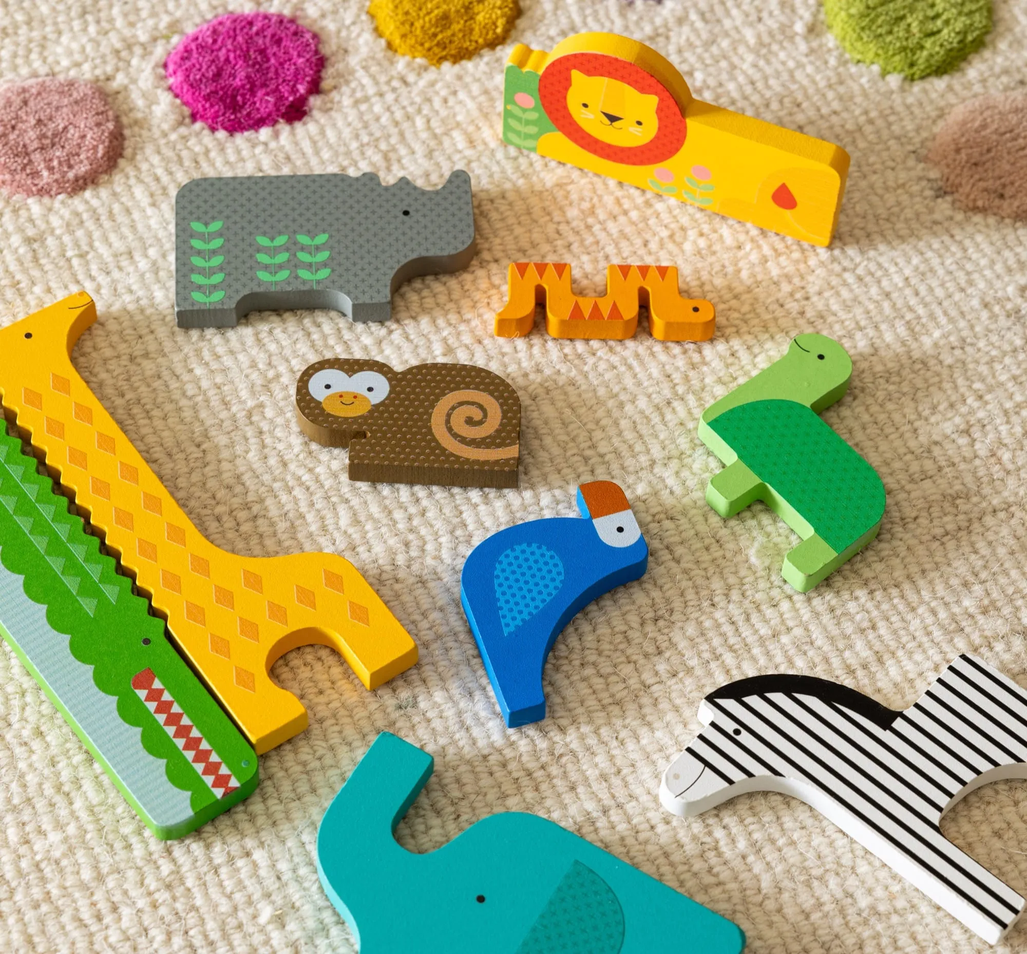Wooden Puzzle   Play Shaped Safari Animals